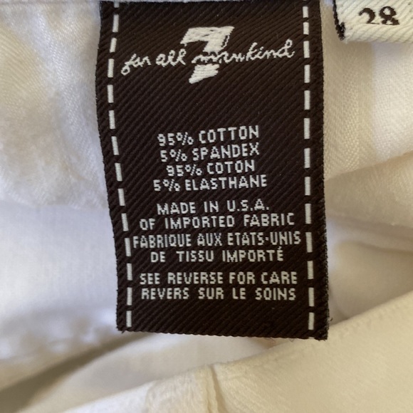 7 for All Mankind White Bootcut Jeans. Size 28. - Picture 6 of 6